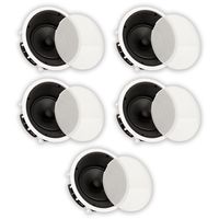 Theater Solutions TS80A in Ceiling 8" Angled Speakers Home Theater Surround 5 Speaker Set