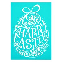 YeulionCraft Self-Adhesive Silk Screen Stencils Mesh Transfers Reusable Sign Stencils DIY Festival Painting on Wood Home Decor, Easter Eggs