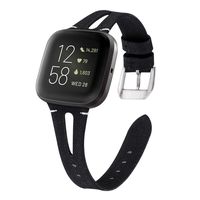 VEAQEE Woven Bands Compatible with Fitbit Versa/Versa 2/Versa Lite Edition for Women Men,Fabric Breathable Accessories Strap Adjustable Replacement Wristband for Fitbit Versa Smart Watch (Black)