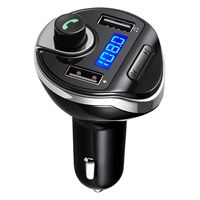 KeeKit Bluetooth FM Transmitter for Car, Wireless FM Radio Adapter Car Kit, Universal Car Charger with Dual USB Charging Ports, Hands-Free Calling, U Disk/TF Card Support, MP3 Music Player