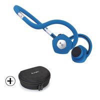 Bonein Open Ear Wireless Bone Conduction Headphones with Protective case，Bluetooth Sports Headsets for Running BN-702 (Blue)