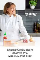 Sriracha Honey Turkey Jerky by Think Jerky - Delicious Chef Crafted Jerky - Free-Range Turkey With No Gluten or Antibiotics Added - Healthy Protein Snack Low in Calories and Fat - 1.5 Ounce (5 Pack)