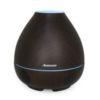 Bluetooth Speaker&Essential Oil Diffuser 300ml &Night Light&Mini Humidifier 4 in 1-Rich Bass with Dual Loud Speakers, Essential Oil Diffuser with Speakers, Dark,for Home, Kids Room, Bedroom
