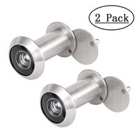 GLANICS Door Viewer, 200 Degree 2 Pcs Door Spy Hole, Spy Glass Hole with Heavy Duty Privacy Cover for Home Office Hotel, Pure Copper (2 Pack)
