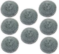 8pc Heavy-Duty ALAZCO Steel Wool BBQ Grill Cleaner Pads Kitchen Sink Pots & Pans Scrubbers X-Large