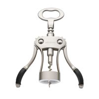Stainless Steel Wing Corkscrew Wine Opener, Waiters Corkscrew Cork and Beer Cap Bottles Opener Remover, Used in Kitchen Restaurant Chateau and Bars