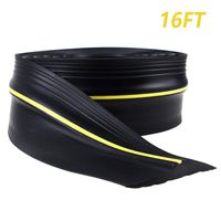 Universal Garage Door Bottom Threshold Seal DIY Weather Stripping,Weatherproof Floor Rubber Replacement (16 Ft)