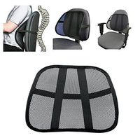 Lumbar Support Cool Vent Cushion Mesh Back Lumbar Support New Pillow for Car Office Chair Truck Seat Black