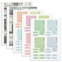 Little More Planner Stickers - Reminder & Productivity Stickers for for Journal, Planners, Notebook - Monthly Index Tabs & Calendar 2020