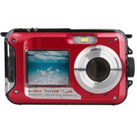 Powerfulline Digital Cameras Full HD 1080p Double Screens Sports Digital Zoom Waterproof Dive Camera Kid Gift