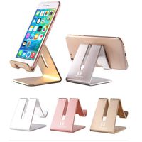 Desktop Cell Phone Stand Holder, ToBeoneer Aluminum Solid Portable Universal Desk Stand for All Mobile Smart Phone Tablet Display Huawei iPhone X 8 7 6 Plus 5 Ipad 2 3 4 Ipad Mini Samsung (Silver)