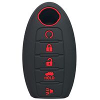 Coolbestda Silicone 5buttons Smart Key Fob Remote Skin Cover Case Protector Keyless Entry Jacket for 2018 2017 Nissan Armada Murano Rogue Maxima Altima Sedan Pathfinder KR5S180144014
