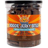 Premium Healthy Dog Jerky Treats | Grain Free Turkey Dog Treat Bites | Natural Snack Made with Turkey, Chickpeas & Molasses | No Corn, Wheat or Soy