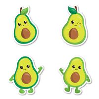 Smiling Avocados Sticker Pack Avocados Stickers - 4 Pack - Sticker Vinyl Decal - Laptop, Phone, Tablet Vinyl Decal Sticker (4 Pack) S183152
