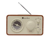 SINGING WOOD Retro Vintage Wooden AM/FM Radio (Cherry Wood)