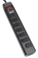 Tripp Lite 7 Right Angle Outlet Surge Protector Power Strip, 6ft. Cord, Right Angle Plug, 1440 Joules, Tel/Modem Protection, Safety Covers, 50K Insurance & (TLP706TELC)