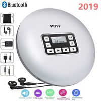 Portable CD Player Bluetooth, Personal Compact Disc Player with Headphones/LCD Display/USB Power Adapter/Aux Cable for Car, Electronic Skip Protection, Anti-Shock Function CD Music Player(White)