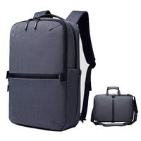 Gudui Convertible Laptop Shoulder Backpack, 17in Messenger Bag Briefcase Handbag