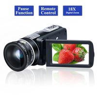 Camcorder Video Camera Full HD 1080P 24.0MP Digital Camera 18x Digital Zoom 2.7" LCD with Wide Angle Close-up Lens