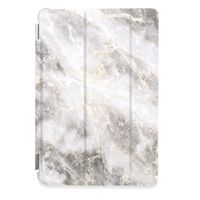 CasesByLorraine Apple iPad Mini 4 Case, Gray Marble Print Stylish Smart Cover for iPad Mini 4 with auto Sleep & Wake Function - X01