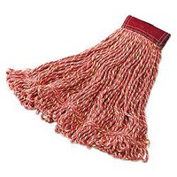 Super Stitch Blend Mop Heads, Cotton/Synthetic, Red, Medium, 6/Carton, New