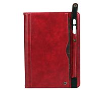 Jennyfly iPad Pro 12.9 Inch 2017 Case with Pen Holder Premium Quality PU Leather Protective Cover for Apple 2015/2017 iPad pro 12.9 inch - Red