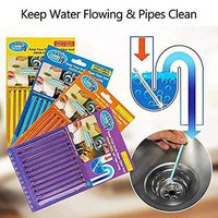 MEIJUAN 12pcs / Set 4 Colors Sewage Sticks Decontamination Kitchen Pipeline Bathtub Sewer Deodorizer Cleaner Drain Cleaners