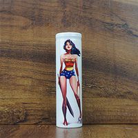 4-Pack Pre-Cut 18650 Battery Wraps Superhero Cover Protective Sleeve Heat Shrink Wrap (Wonder Woman (4-Pack))