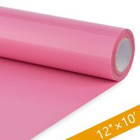 HenPisen HTV Vinyl Rolls - 12 Inch × 10 Feet PU Heat Transfer Vinyl, Easy Cut & Weed Compatible with Cameo Silhouette & Cricut, Iron on Vinyl for DIY T-Shirts, Bags and Other Textiles(Neon Pink)