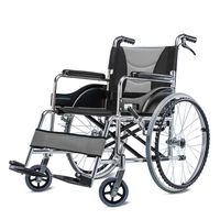 wheelchair Portable Collapsible, Lightweight Medical Transport, Widened seat, Suitable for People with Lower Limb Disabilities and Unable to Stand
