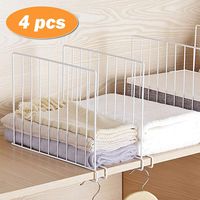 MulYeeh Closet Shelf Divider for Storage and Organization with Easy Clamping Versatile Metal Wire Shelf Divider and Separator