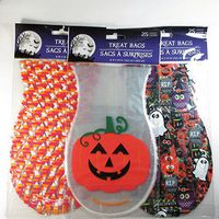 Halloween Treat Bags with Twist Ties 3 Designs, 75 Bags Total
