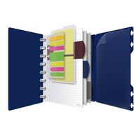 Ampad Versa Crossover Notebook, 6 x 9 Inch Size, Wide-Ruled, Navy, 60 Sheets (25-635)