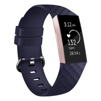 Keasy Replacement Bands Compatible with Fitbit Charge 3, Soft Adjustable Wristbands for Women Men(Large(6.7"-8.2"))