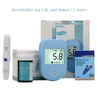 DZWJ Medical Blood Sugar Meter, with 2 Unit Mmol/L and Mg/Dl Blood Glucose Meter Diabetes Blood Sugar Kit