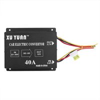 Acouto Car Truck DC 24V to 12V Power Converter Electric Inverter Voltage Reducer Step-down Transformer(24v to 12v/40A/480w)