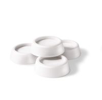 Ideaworks Washing Machine Antivibration pads - Washing Machine Stabilizer - Anti-Walk Dryer & Washer Vibration Pads - Silent Feet Non-Vibrant - Sleeker Design than Washing Machine Stand or Mat - White