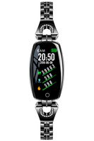 Womens Stainless Steel Smart Watch Fitness Tracker Heart Rate Monitor Blood Pressure Pedometer Smart Bracelet for Android iOS