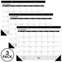 AT-A-GLANCE 2020 Desk Calendars, Desk Pads, 21-3/4" x 17", Standard, Ruled Blocks, 3 Pack (AZSK2400)