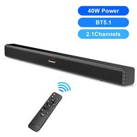 Surround Sound Bar EXCELVAN S18L 40W Sound Bar for TV BT 5.0 Laptop USB Input 3 EQ Modes Easy Installation Remote Control