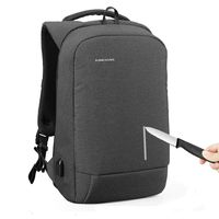 Safty Anti-Theft Laptop Backpack,Vere Gloria Travel Laptop Daypack with USB Charging Port Anti Theft Bag Water Resistant Daily Use (Deep-Grey(15.6"))