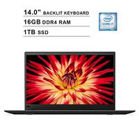 2019 Lenovo Thinkpad X1 Carbon 14 Inch Touchscreen WQHD Laptop (Inter 4-Core i7-8650U up to 4.2GHz, 16GB DDR4 RAM, 1TB SSD, Intel UHD Graphics 620, Backlit Keyboard, FP Reader, Windows 10) (Renewed)