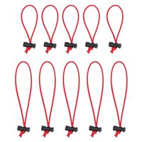 Foto&Tech Multipurpose Extra Thick Toggle Tie/Elastic Cable Tie&Organizer Adjustable Cable Strap/Instant Clutter Killer/Tangle Tamer/Cable Management for Cord&Cable Reusable (5X 16CM+5X 25CM, Red)