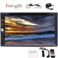 Free Wireless Rear View Camera Parking + 7 Inch Double din 2 Din car DVD cd Player in-Dash Touch Screen Car Radio Stereo Receiver Capacitive Touch Screen 1080P Video headunit car pc Mult