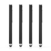 MoKo Stylus Pen(4PCS), Universal Capacitive Touch Screen Rubber Tip Digital Pen Compatible with iPad, iPhone, Samsung, Kindle, All Capacitive Touch Screen Devices Smartphones & Tablets - Black