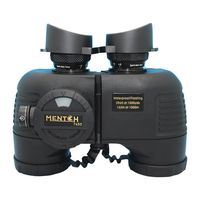 Mentch 7x50 HD Waterproof Military Marine Binoculars w/Internal Rangefinder & Compass for Water Sports,Hunting,Bird Watching,Boating and More(Black)