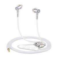 Tuisy Air Tube Headset - Upgraded Radiation Free Headphones Earbuds Earphone with Microphone and Volume Control, EMF Protection, Universal for iPhone Samsung iPad iPod MP3 & More, White