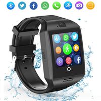 LAHYXAL Smart Watch Bluetooth Smartwatch Touchscreen Smart Wrist Watch Fitness Tracker with Camera SIM SD Card Slot Pedometer Compatible iPhone iOS Samsung LG Android Men Women Kids (Black)
