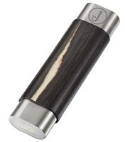 Personalized Visol Ryland Dark Exotic Wood & Stainless Steel Cigar Case - Free Engraving (Single Initial)