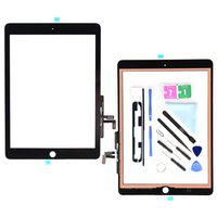 Black Digitizer for iPad 9.7 (A1822, A1823)/Ipad 5 Ipad Air 1st Touch Screen Digitizer - Front Glass Replacement with Tool Repair Kits + Adhesive